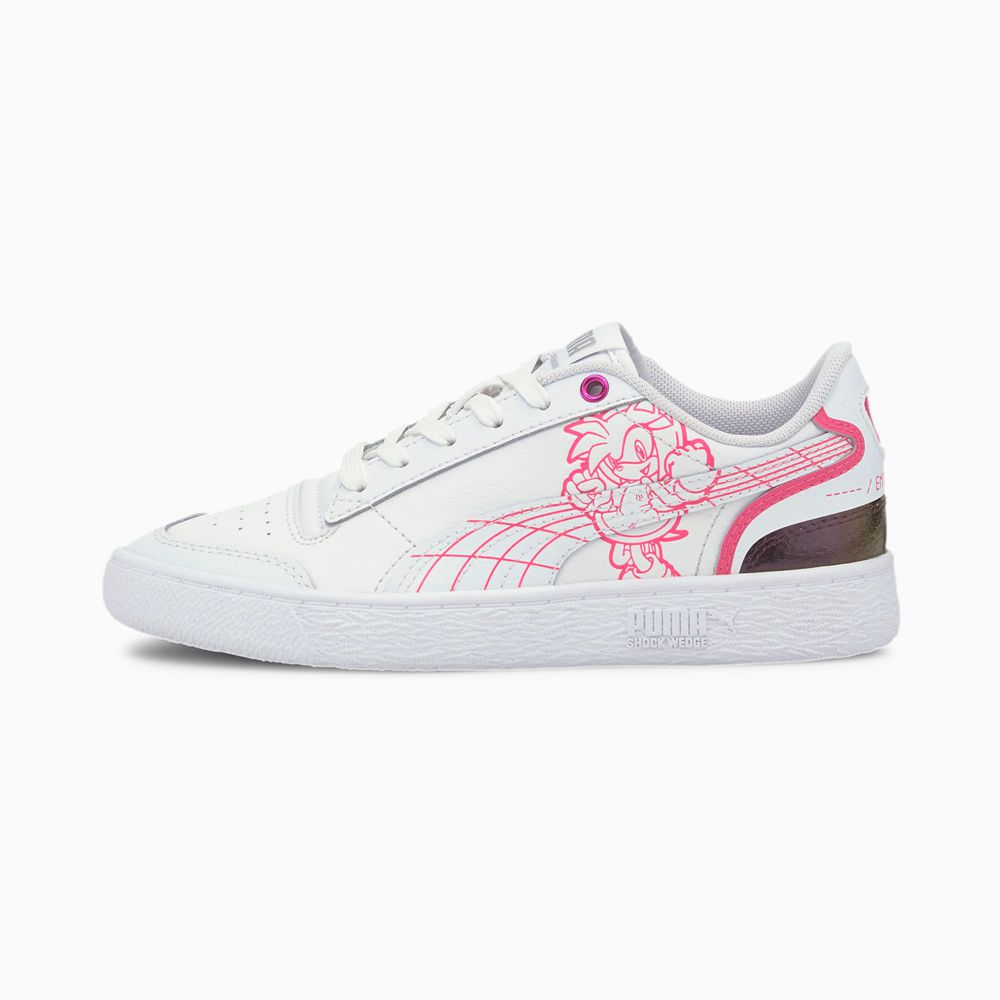 Puma x SEGA Ralph Sampson Lány Sportcipő - Fehér/Rózsaszín ( Hungary - IXOHG1507 )